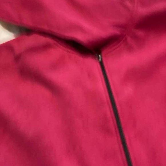 Burgundy Wine Hooded Poncho/Cape w/Zipper - Picture 4 of 8